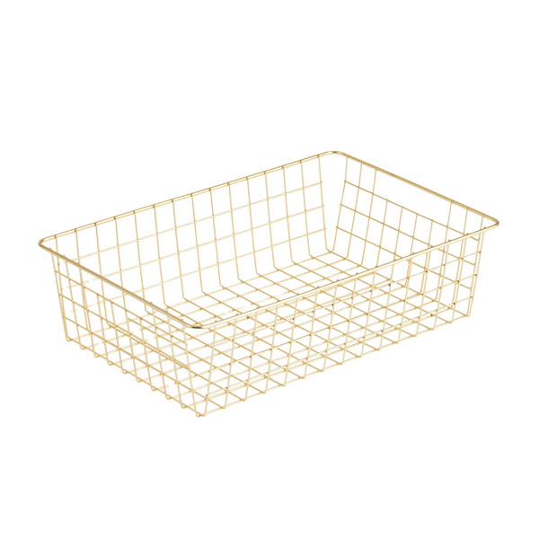 Pre-loved basket for underwear & socks in gold or black - Big