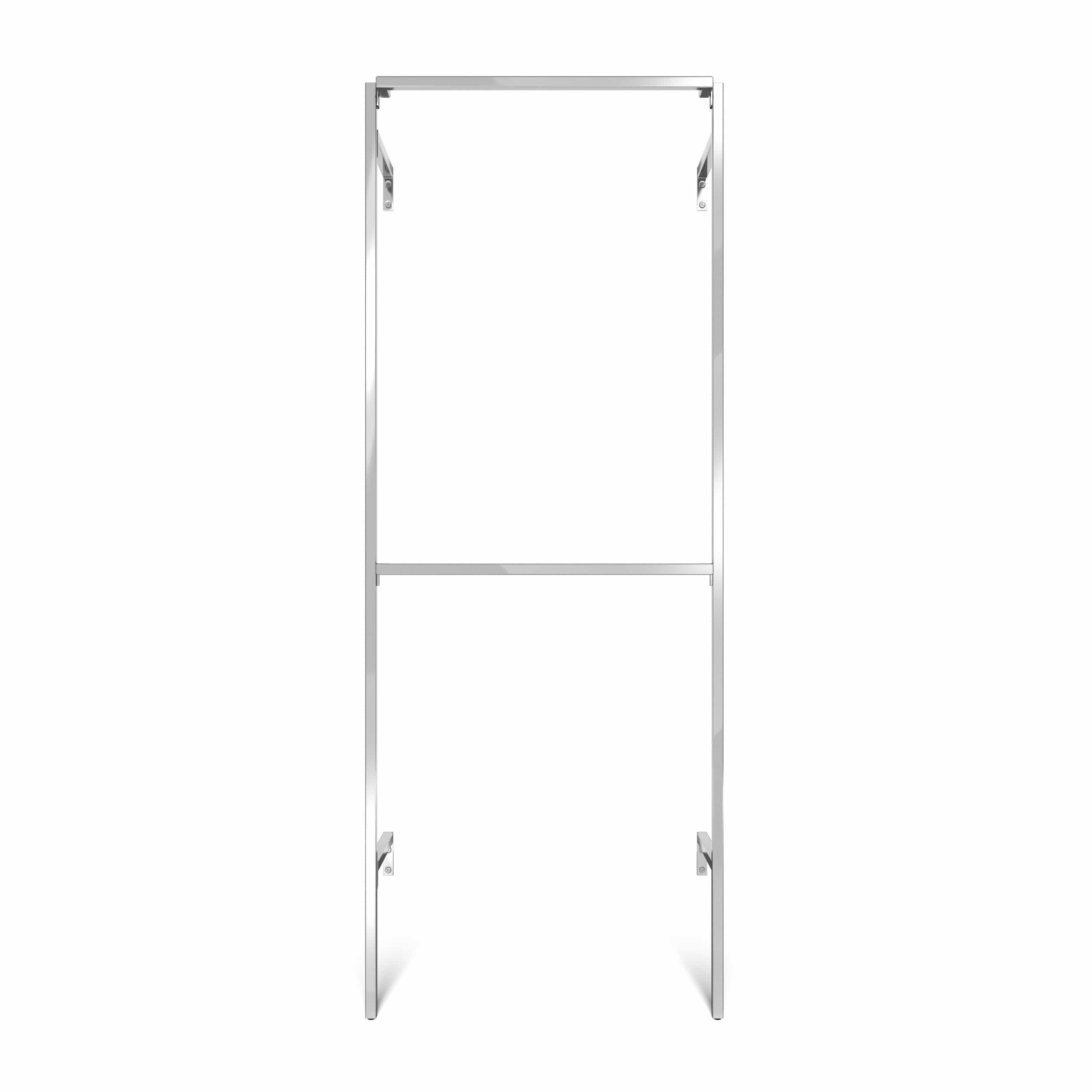 Frame Chrome Walk-In wardrobe system with double hanging rail in chrome ...