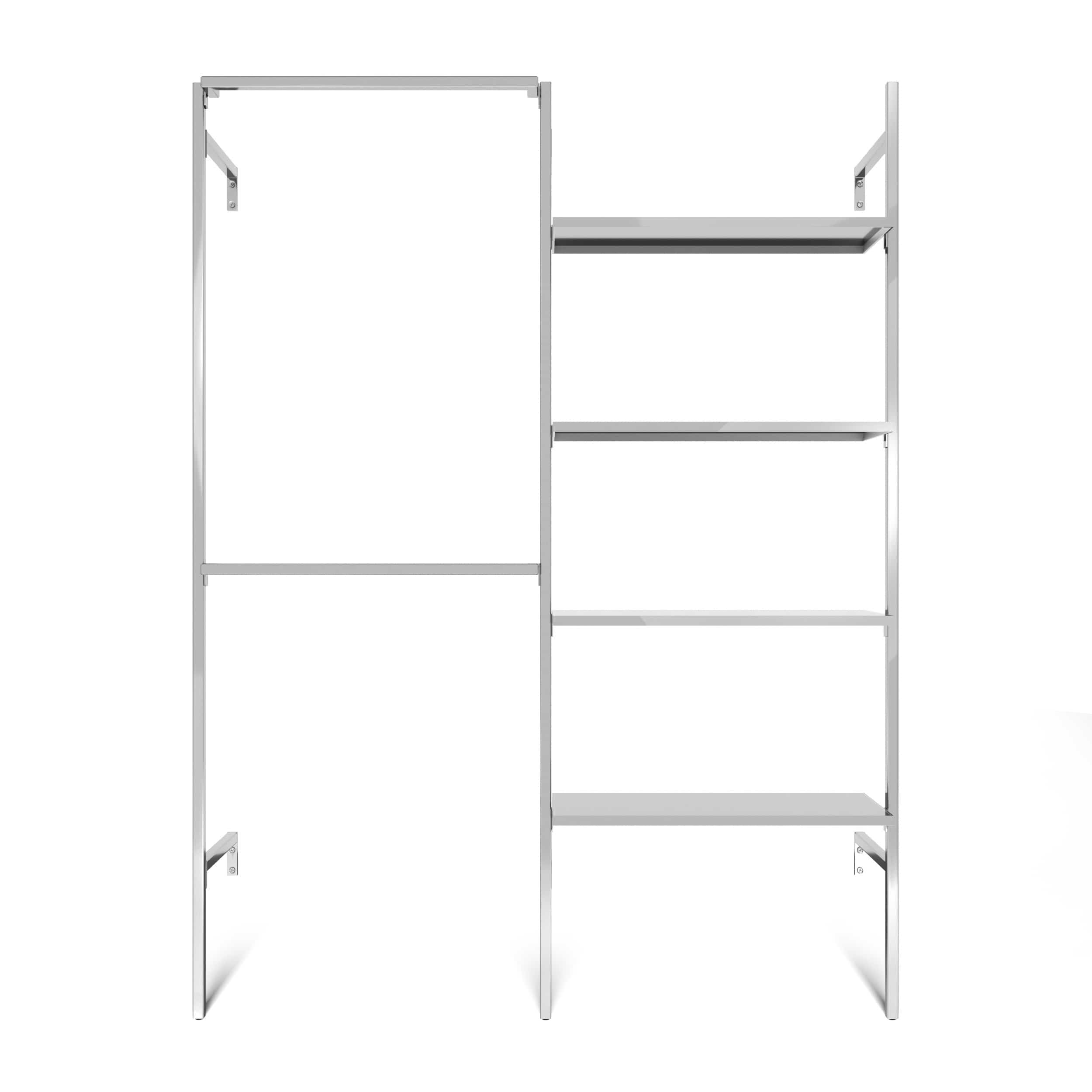 Frame Chrome Walk-In – 2 rows in chrome | RackBuddy