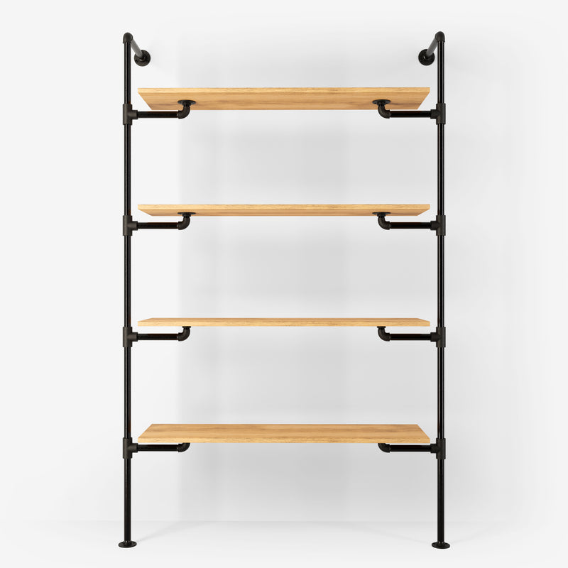 The Walk-In 1 row wardrobe system - (4 shelves)