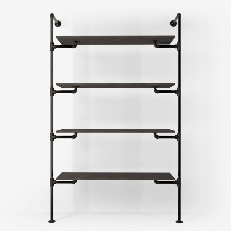 The Walk-In 1 row wardrobe system - (4 shelves)