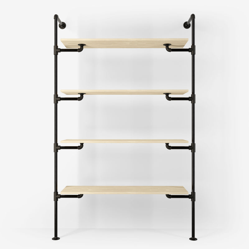 The Walk-In 1 row wardrobe system - (4 shelves)