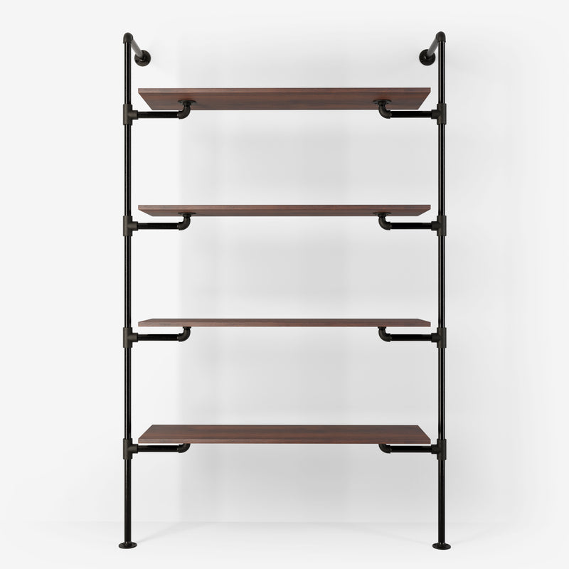 The Walk-In 1 row wardrobe system - (4 shelves)