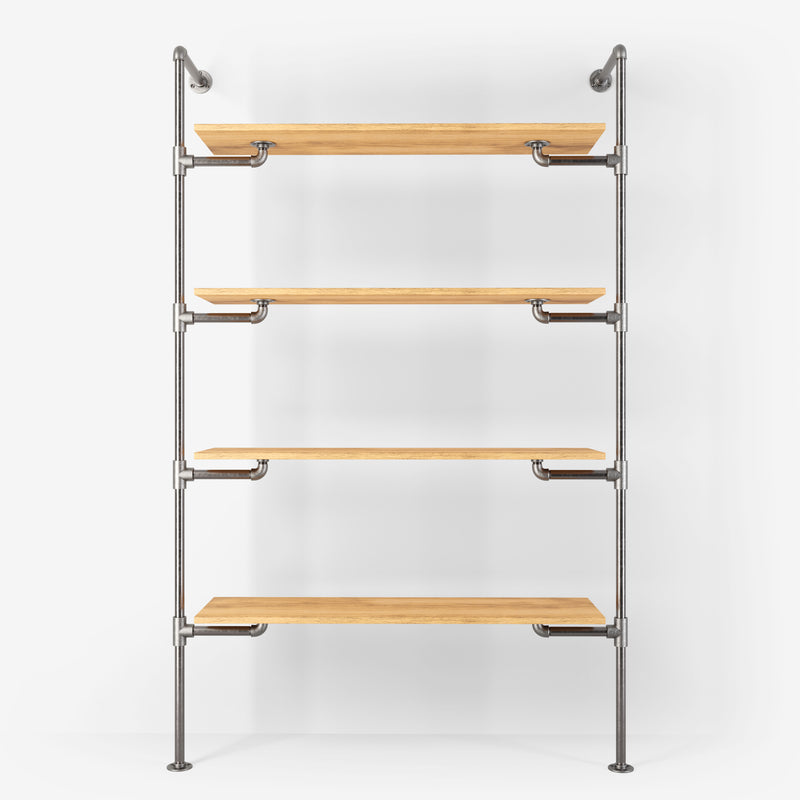 The Walk-In 1 row wardrobe system - (4 shelves)