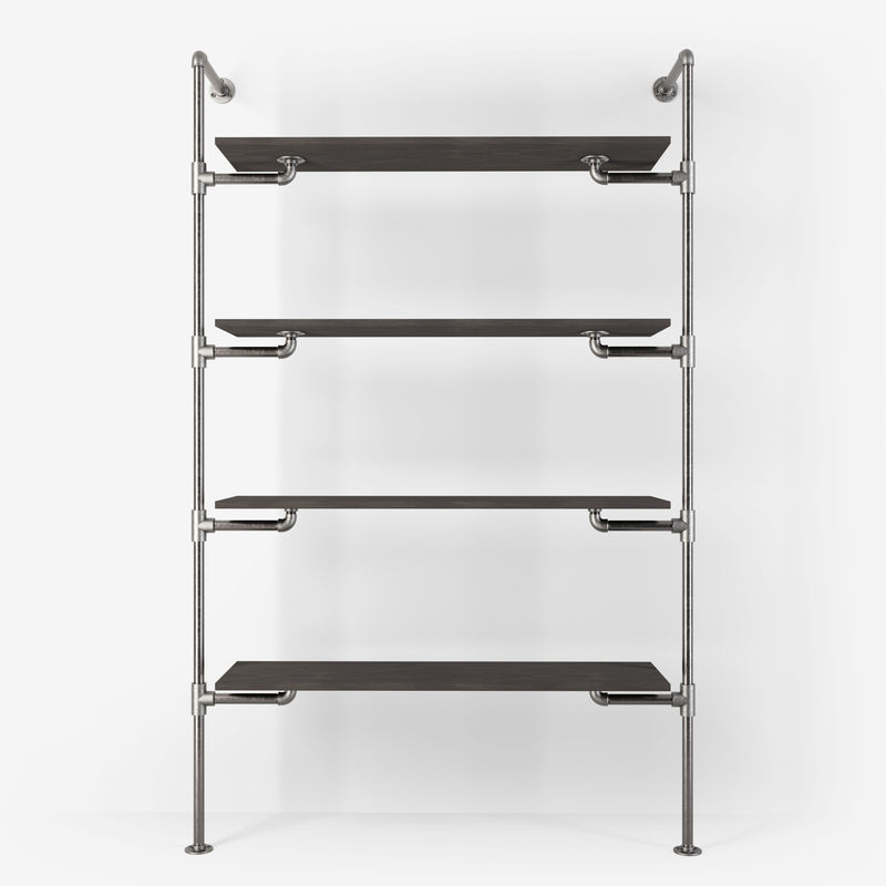 The Walk-In 1 row wardrobe system - (4 shelves)