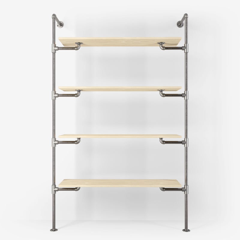 The Walk-In 1 row wardrobe system - (4 shelves)