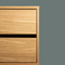 Frame walk-In 2 row wardrobe system with dresser - (1 rail + 1 dresser / 4 shelves)