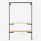 The Walk-In 1 row wardrobe system - (1 rail + 2 shelves)