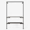 The Walk-In 1 row wardrobe system - (1 rail + 2 shelves)
