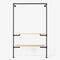 The Walk-In 1 row wardrobe system - (1 rail + 2 shelves)