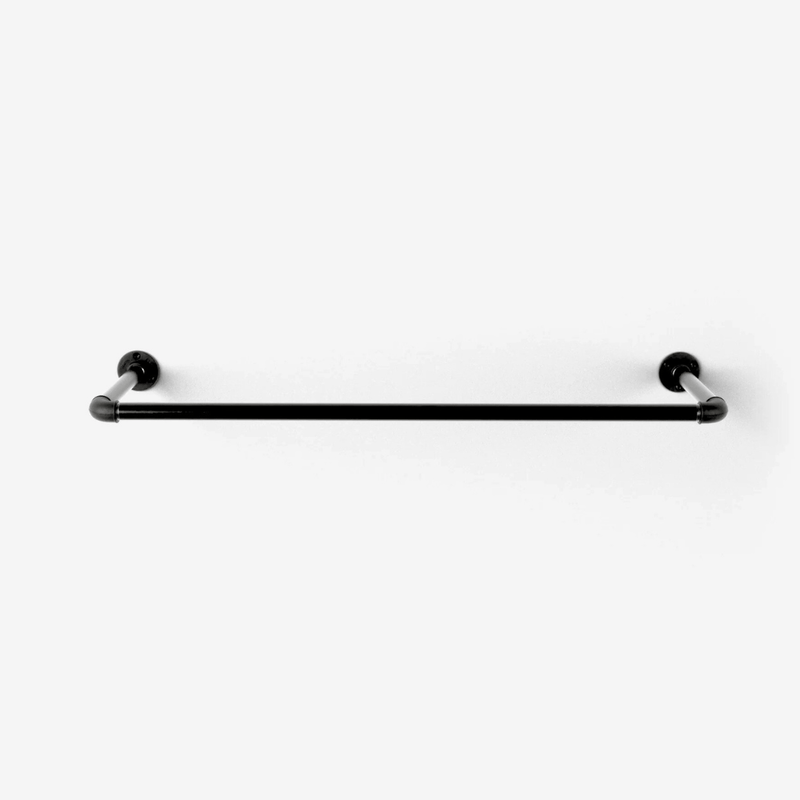 Joey – Wall‑Mounted Clothes Rail in Black Pipes