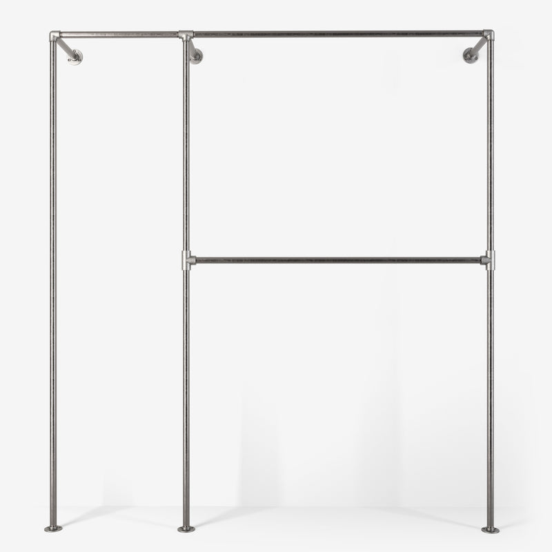 The Walk-In 2 row wardrobe system - (1 rail / 2 rails)