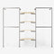 The Walk-In 3 row wardrobe system - (2 rails / 4 shelves/ 2 rails)