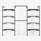 The Walk-In 3 row wardrobe system - (4 shelves / 2 rails/ 4 shelves)