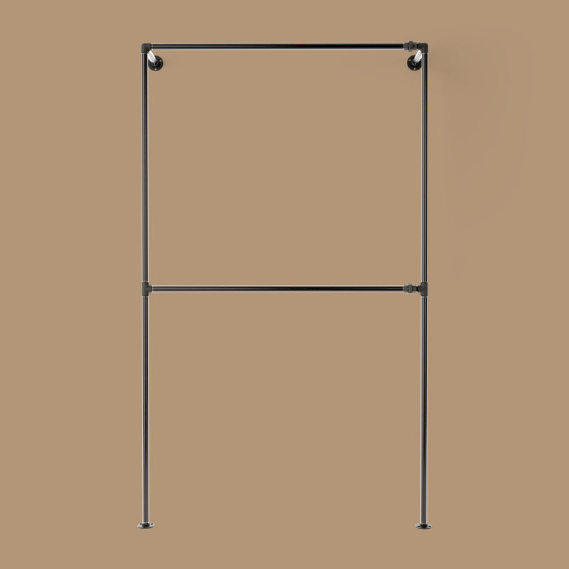 RackBuddy Bob Steele - Double rail wall-mounted clothes rack