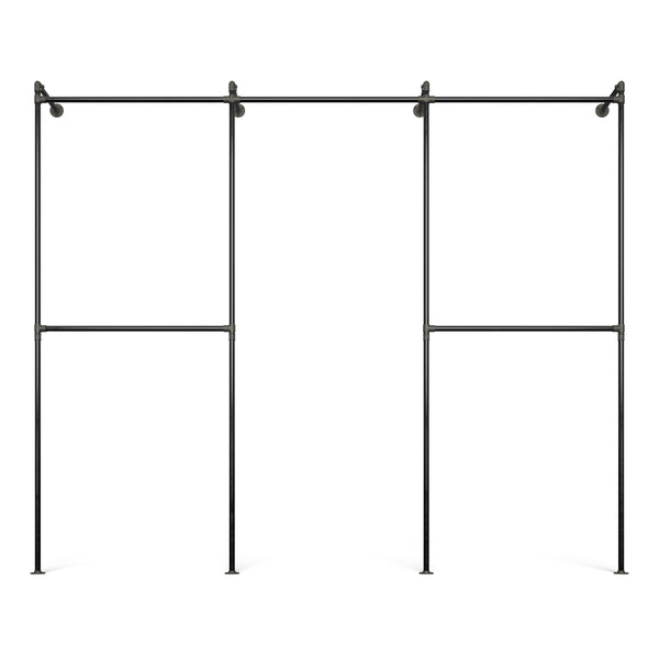 Original Walk-In 3 row wardrobe system - (2 rails / 1 rail / 2 rails)