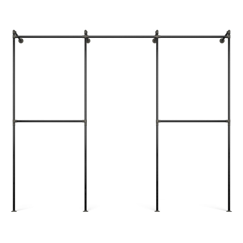 Original Walk-In 3 row wardrobe system - (2 rails / 1 rail / 2 rails)