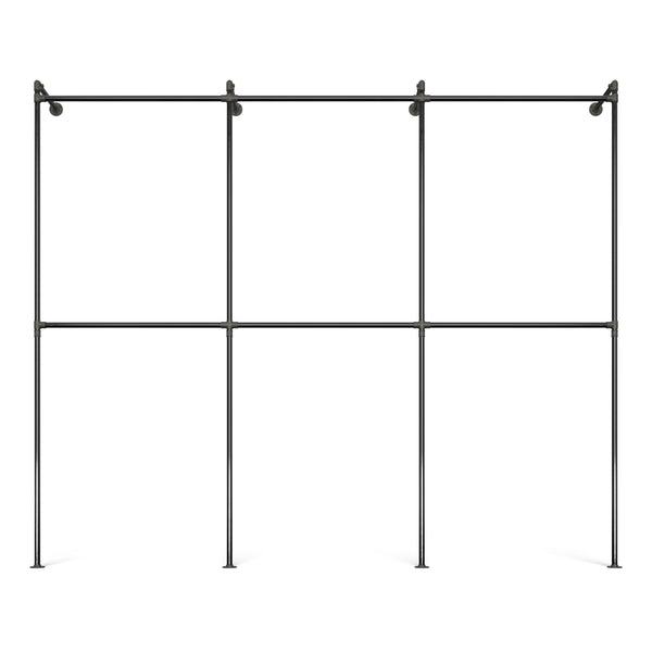 Original Walk-In 3 row wardrobe system - (2 rails / 2 rails / 2 rails)