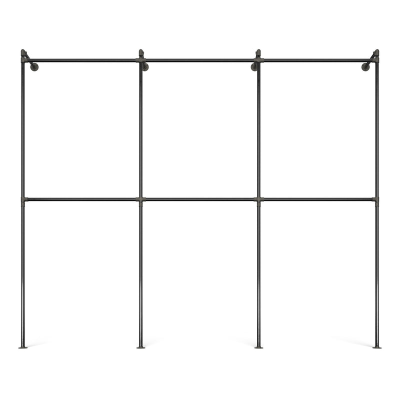 Original Walk-In 3 row wardrobe system - (2 rails / 2 rails / 2 rails)