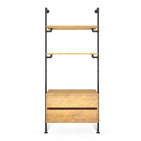Original Walk-In 1 row with dresser - (2 shelves + 1 dresser)