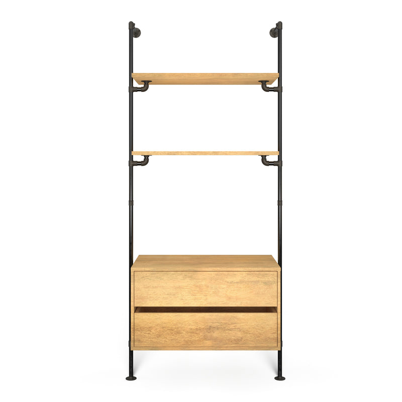 Original Walk-In 1 row with dresser - (2 shelves + 1 dresser)