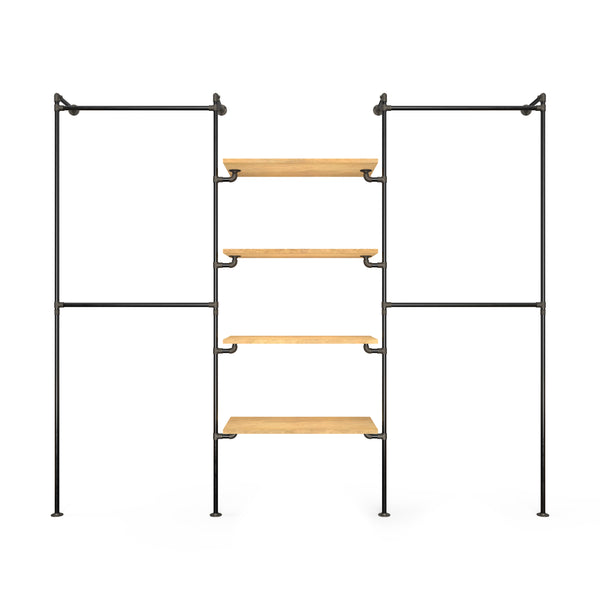 Original Walk-In 3 row wardrobe system - (2 rails / 4 shelves/ 2 rails)