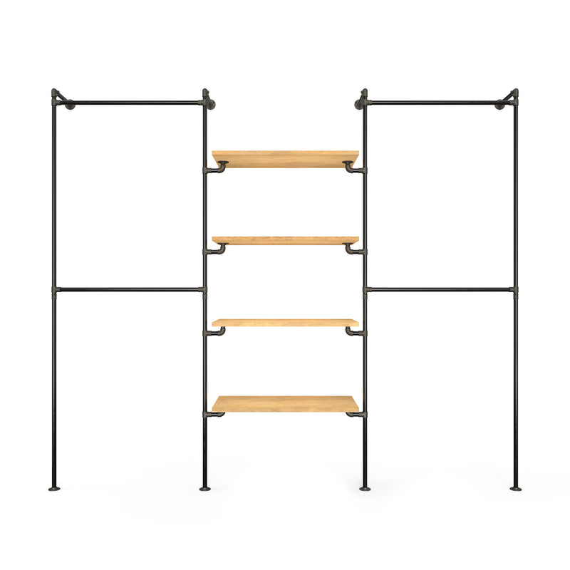 Original Walk-In 3 row wardrobe system - (2 rails / 4 shelves/ 2 rails)