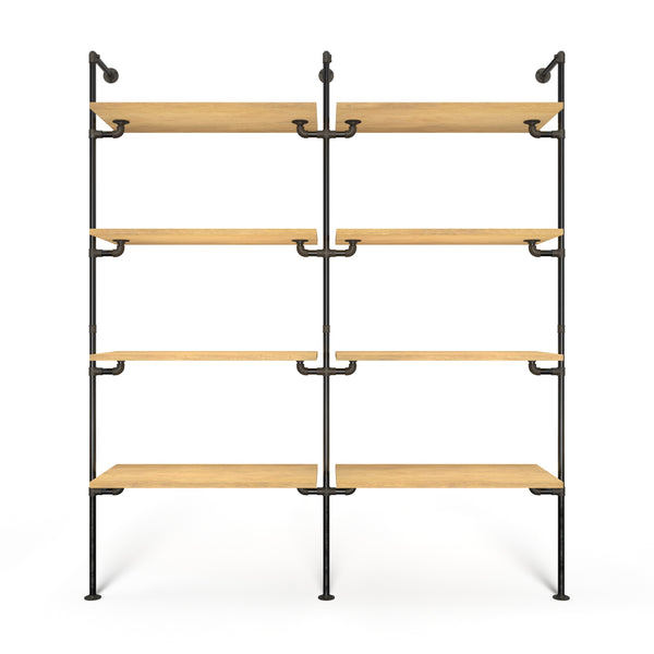 Original Walk-In 2 row wardrobe system - (4 shelves / 4 shelves)
