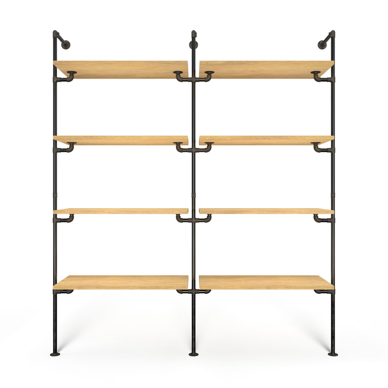 Original Walk-In 2 row wardrobe system - (4 shelves / 4 shelves)