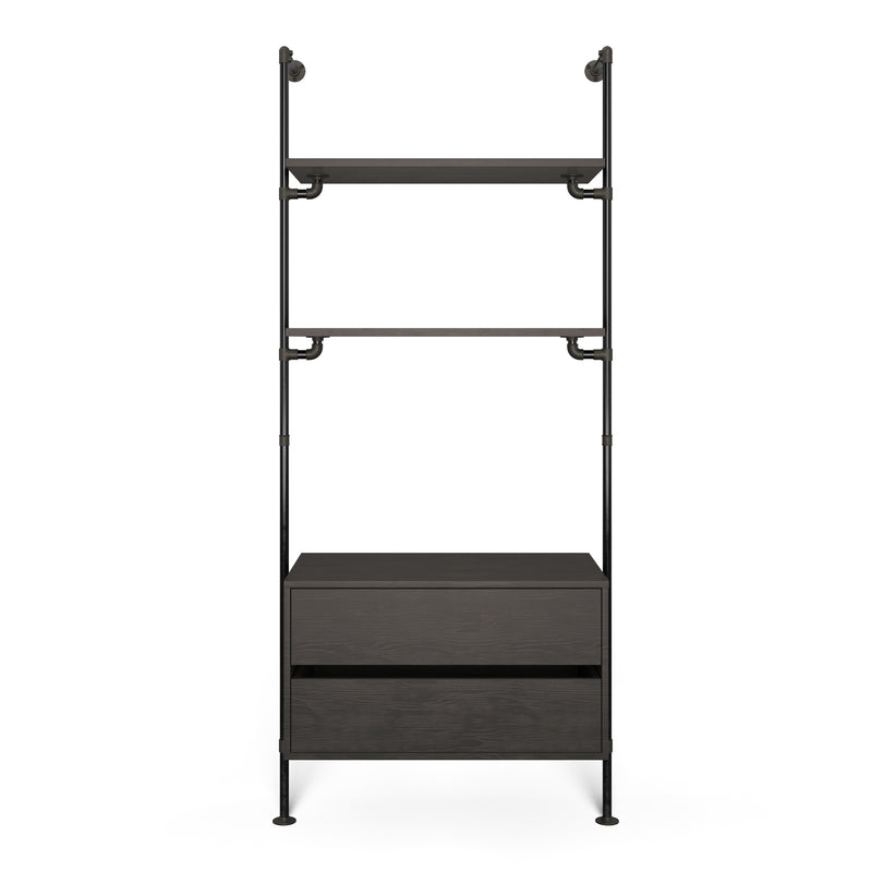 Original Walk-In 1 row with dresser - (2 shelves + 1 dresser)
