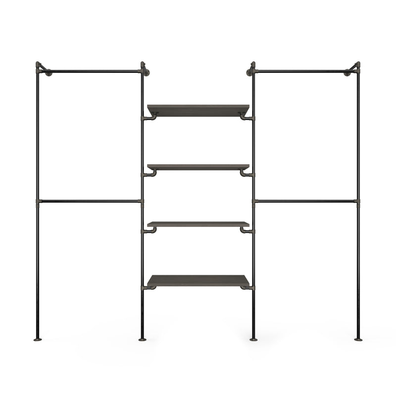 Original Walk-In 3 row wardrobe system - (2 rails / 4 shelves/ 2 rails)