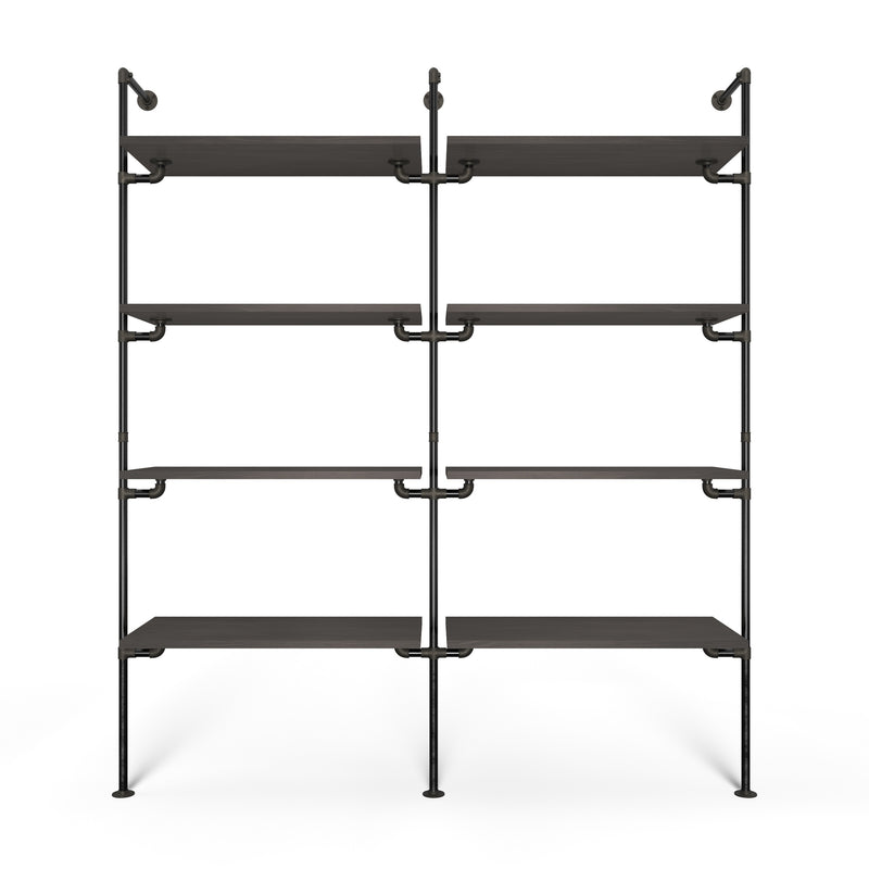 Original Walk-In 2 row wardrobe system - (4 shelves / 4 shelves)
