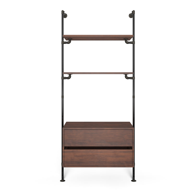 Original Walk-In 1 row with dresser - (2 shelves + 1 dresser)