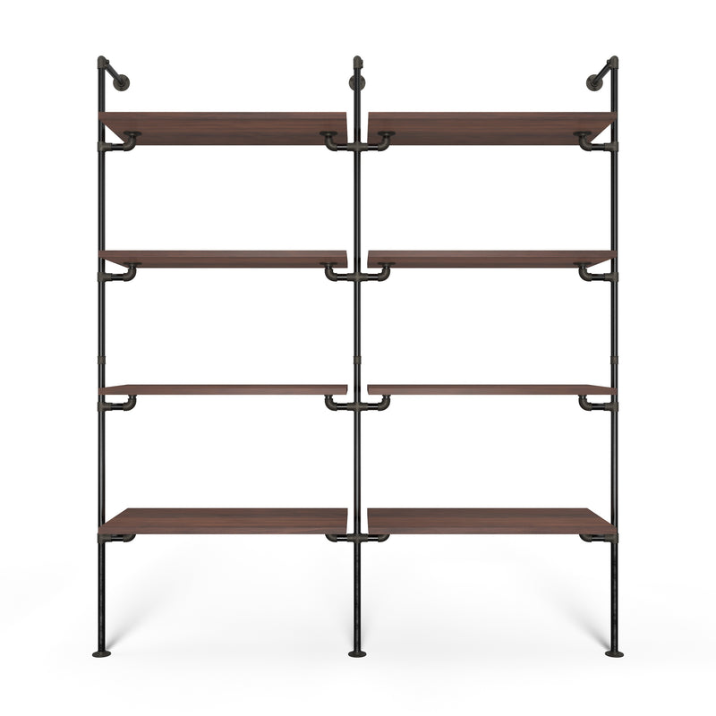 Original Walk-In 2 row wardrobe system - (4 shelves / 4 shelves)