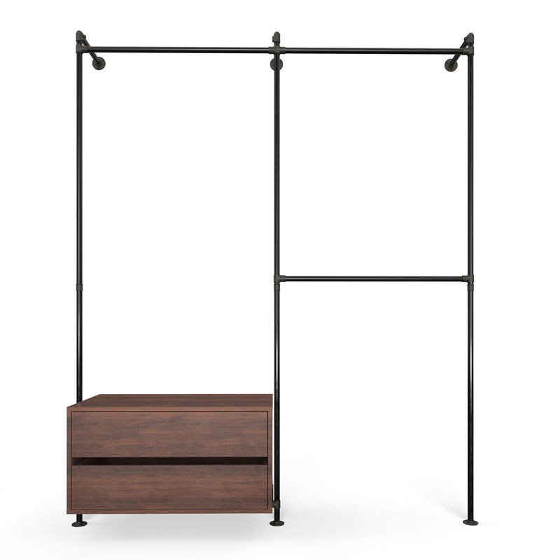 Original Walk-In 2 row with dresser - (1 rail + 1 dresser / 2 rails)