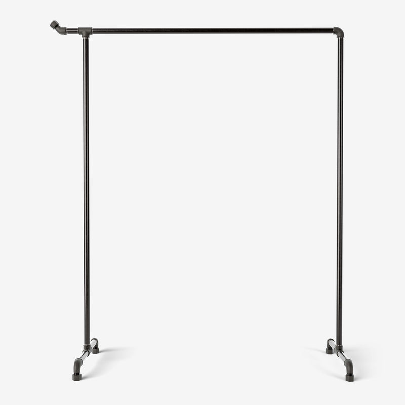 Clothes rack with hook in dark pipes