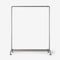 Clothes rack with shoe shelf in silver pipes