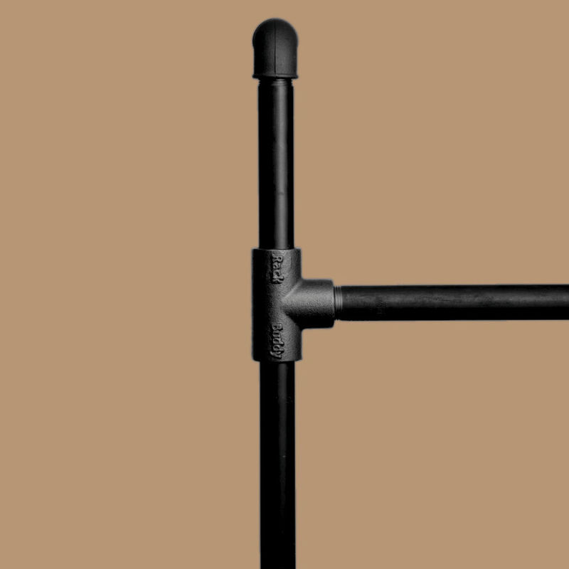 Joey – Wall‑Mounted Clothes Rail in Black Pipes