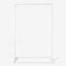Free standing white clothing rack made from square metal pipes