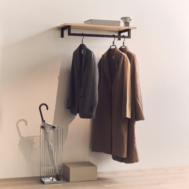 Frame Marlow - Wall-mounted clothes rail with shelf
