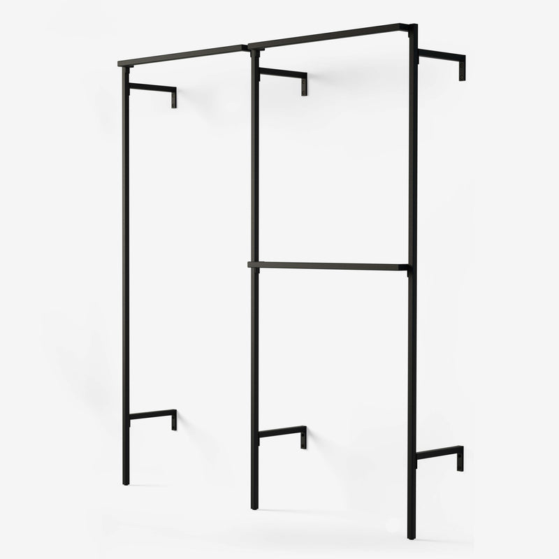 Black sales wardrobe rail