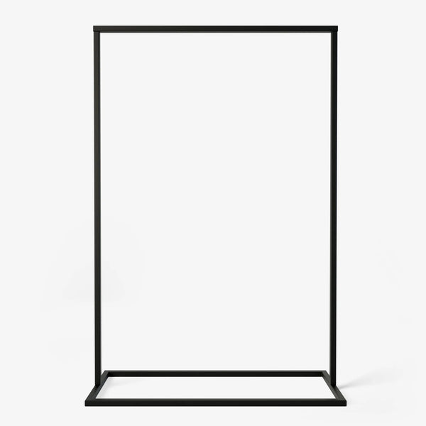 Frame Jackson FLAWED SELECTION - matte black clothes rack with industrial, square bottom