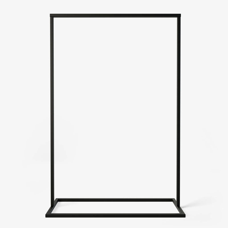 Frame Jackson FLAWED SELECTION - matte black clothes rack with industrial, square bottom