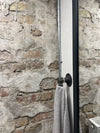 Practical wall mounted iron hook to hang towels in the bathroom industrial design