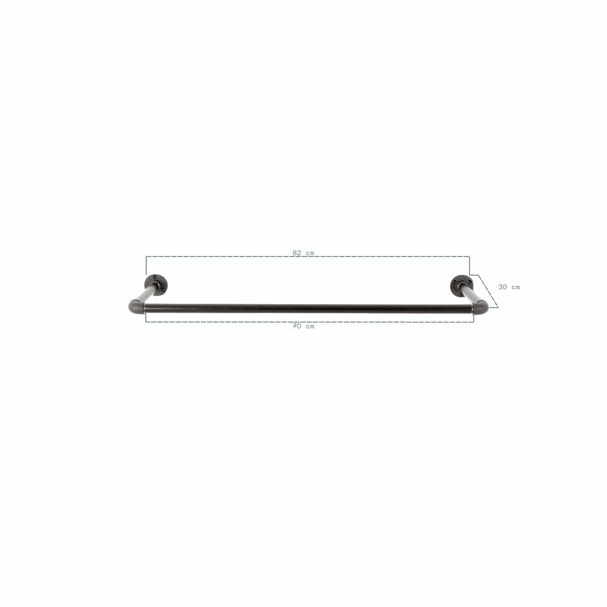 Joey Rack Joey wall mounted clothes rail in black | RackBuddy