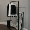 modern entrance interior design black free standing clothing rack for jackets and coats