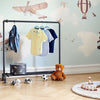 Free standing clothes rack made from stable iron pipes for kids clothes with shoe rack