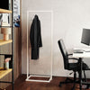Free standing clothes rack white minimalistic design for hanging jackets modern entrance interior design