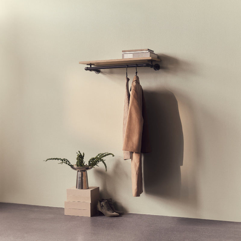 RackBuddy Marlow - Wall-mounted clothes rail with shelf