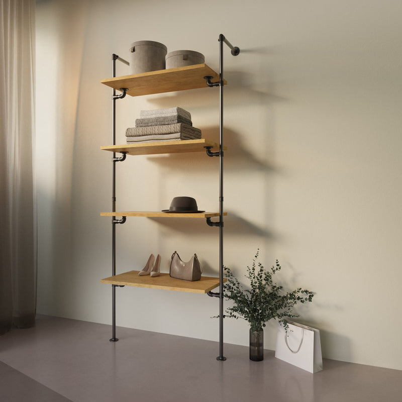 Original Walk-In 1 row wardrobe system - (4 shelves)